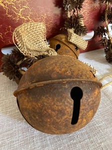 Rustic Bell and Pinecone Hanger