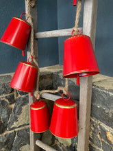 Load image into Gallery viewer, Red Bell Rope Garland