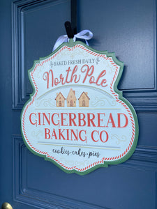 Gingerbread Baking Metal Sign