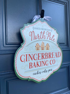 Gingerbread Baking Metal Sign