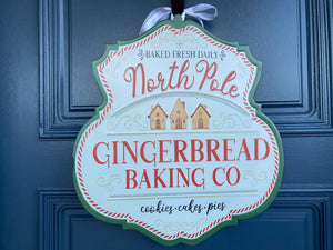 Gingerbread Baking Metal Sign