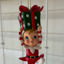 Load image into Gallery viewer, Elf Holding Present