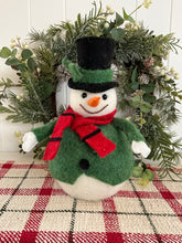 Load image into Gallery viewer, Green Jacket Snowman RAZ