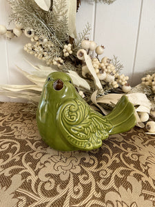 Lime Green Ceramic Bird