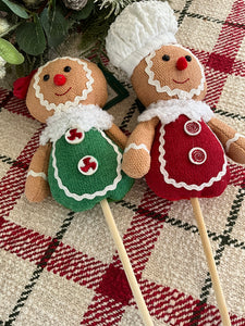 Red Gingerbread Chef Stick