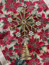 Load image into Gallery viewer, Gold Beaded Tree Topper