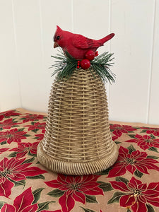 Cardinal Bird on Wicker Bell