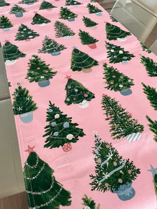 Pink Tree Table Runner