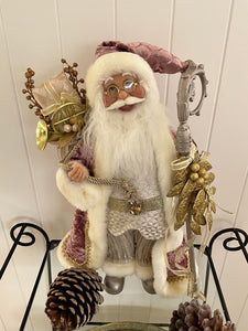 Mauve Standing Santa