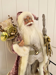 Mauve Standing Santa