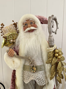 Mauve Standing Santa