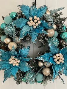 Blue Turquoise Wreath