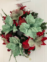 Load image into Gallery viewer, Green Red Floral Wreath