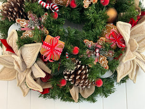 Gingerbread Floral Wreath