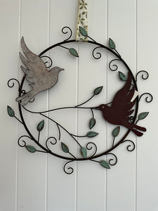 Metal Dove Wreath