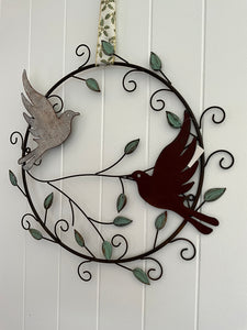 Metal Dove Wreath