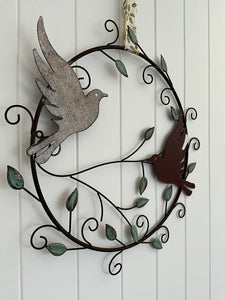 Metal Dove Wreath