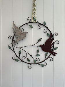 Metal Dove Wreath