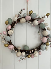 Load image into Gallery viewer, Vine Easter Wreath with Eggs