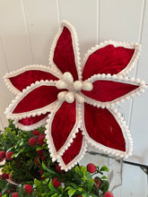 Load image into Gallery viewer, Red Pompom Poinsettia