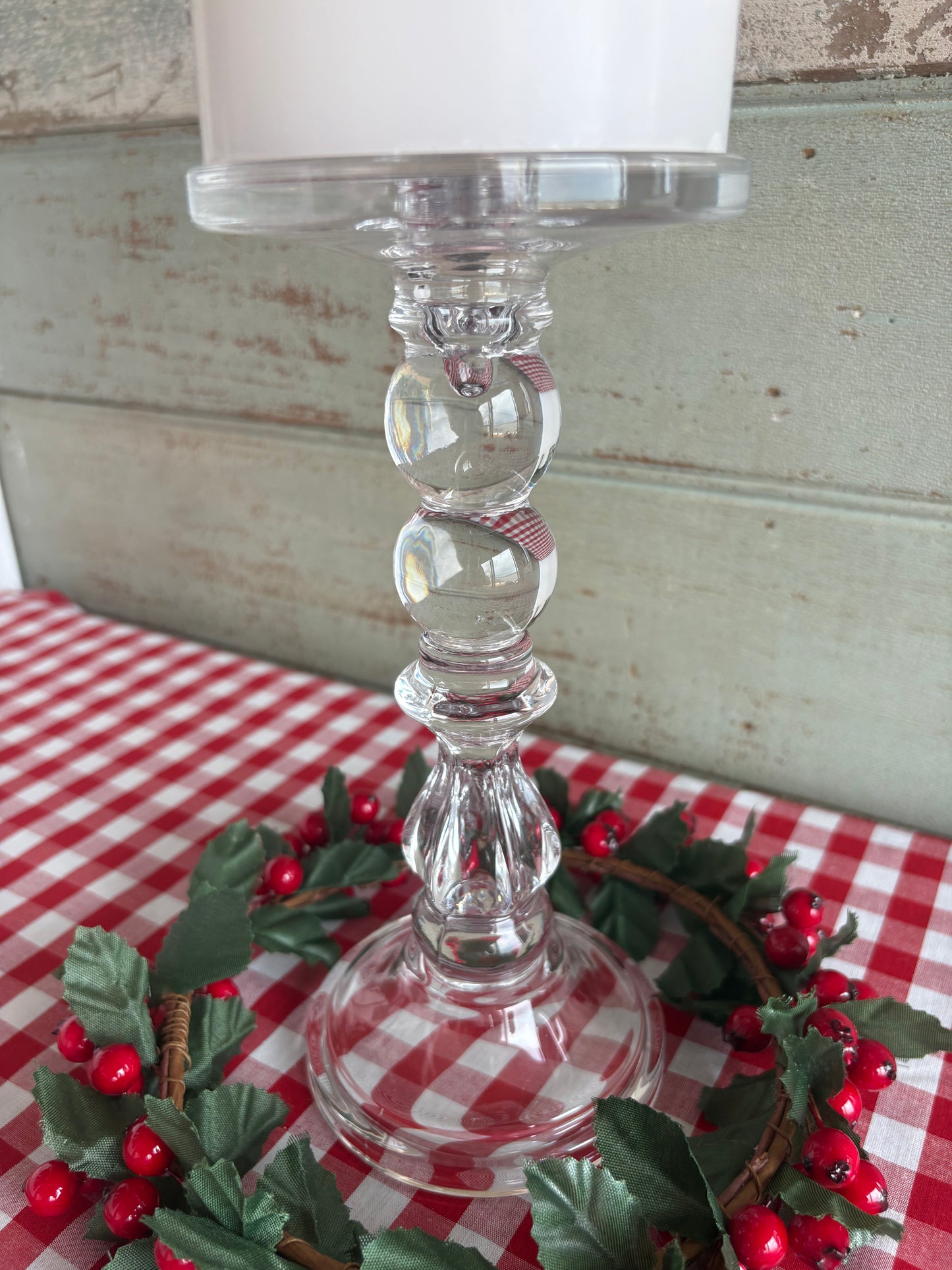 Clear Glass Candle Stick