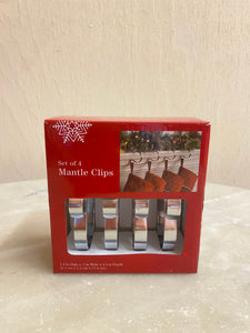 Silver Mantle Clips