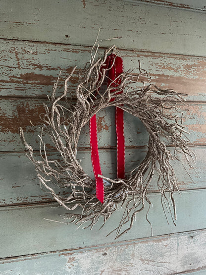 Gold Twig Wreath LED