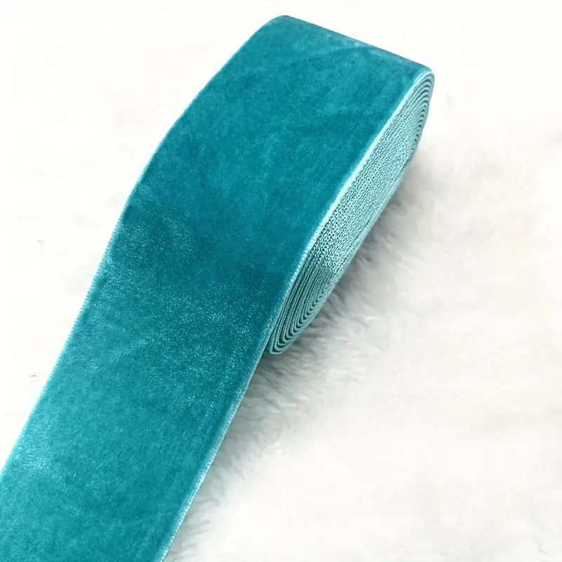 Teal Velvet Ribbon