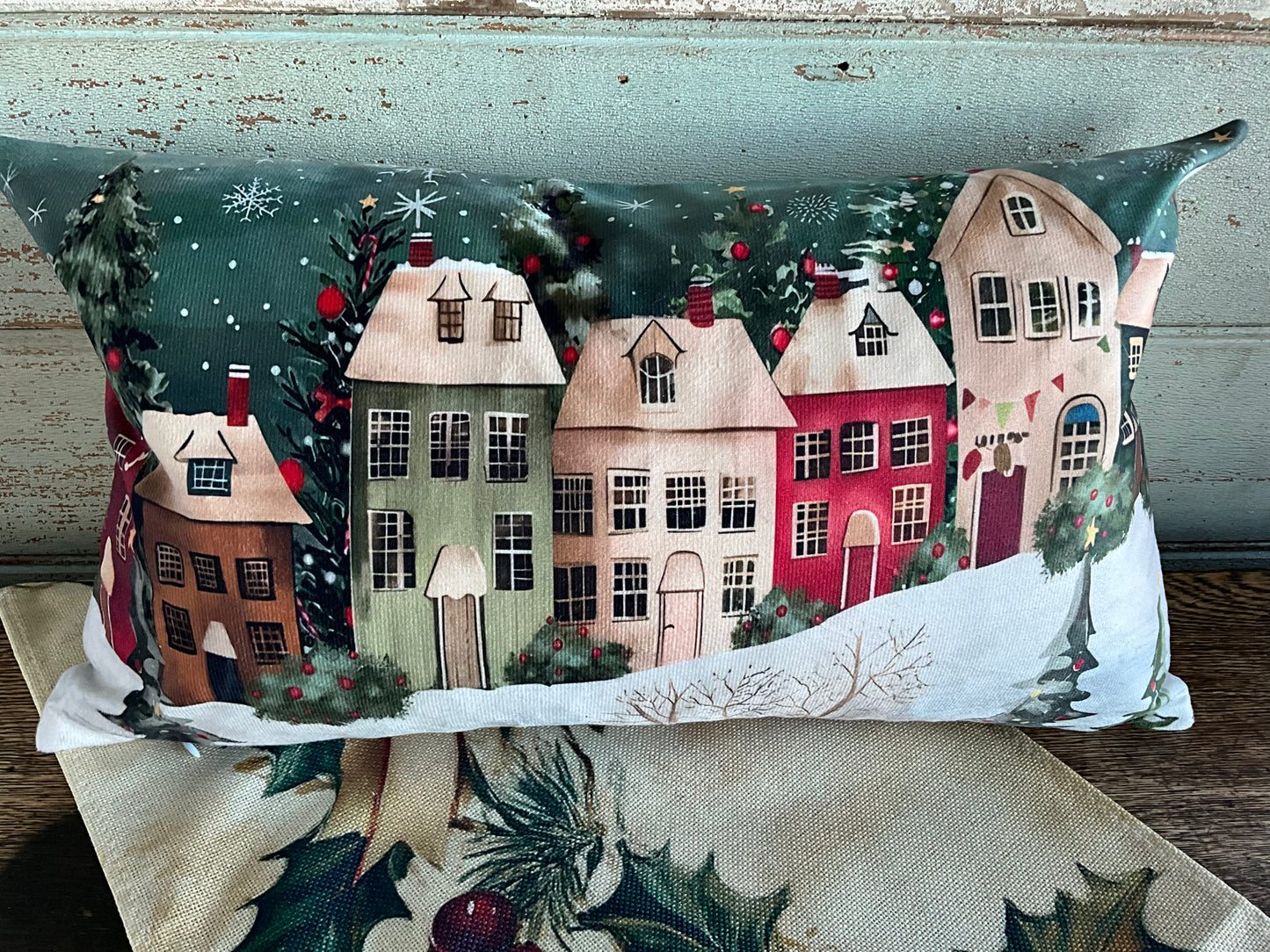 Snow Village Cushion Cover