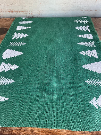 Green Hessian Table Runner