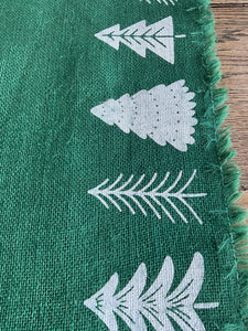 Green Hessian Table Runner