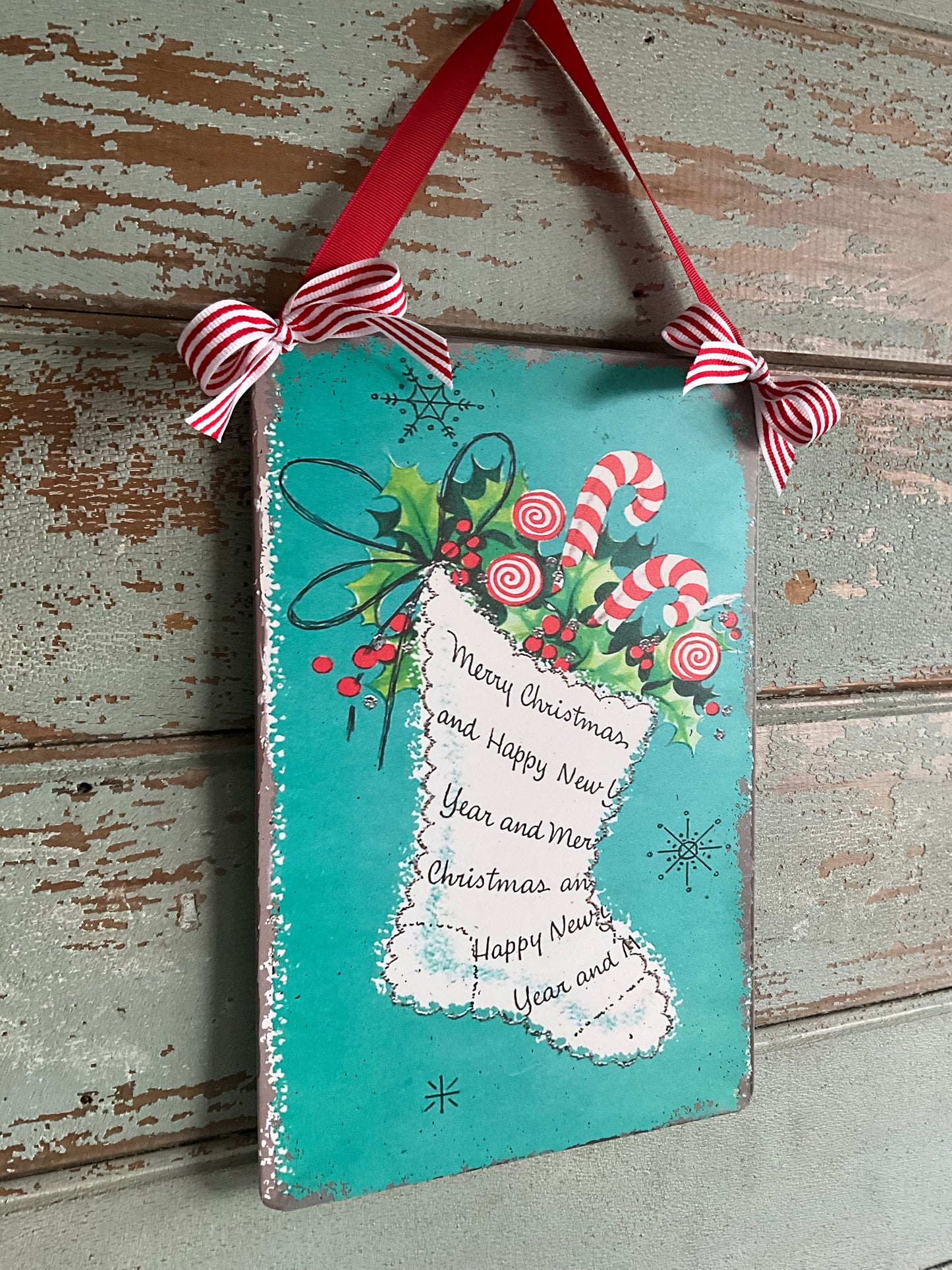 Vintage Stocking Sign