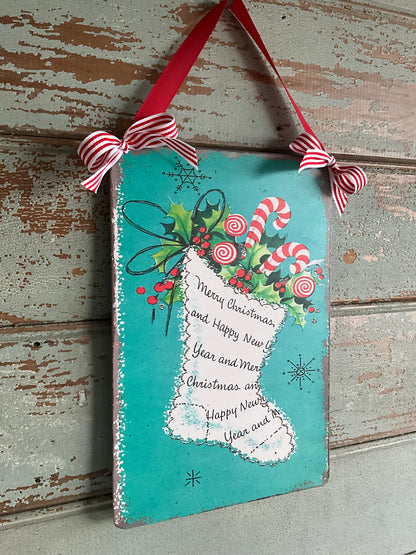 Vintage Stocking Sign