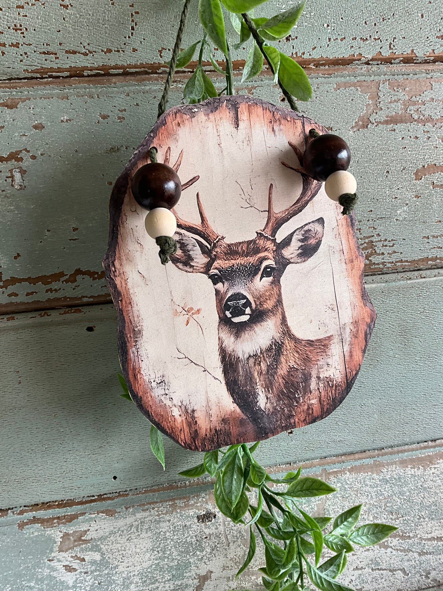 Wood Deer Sign