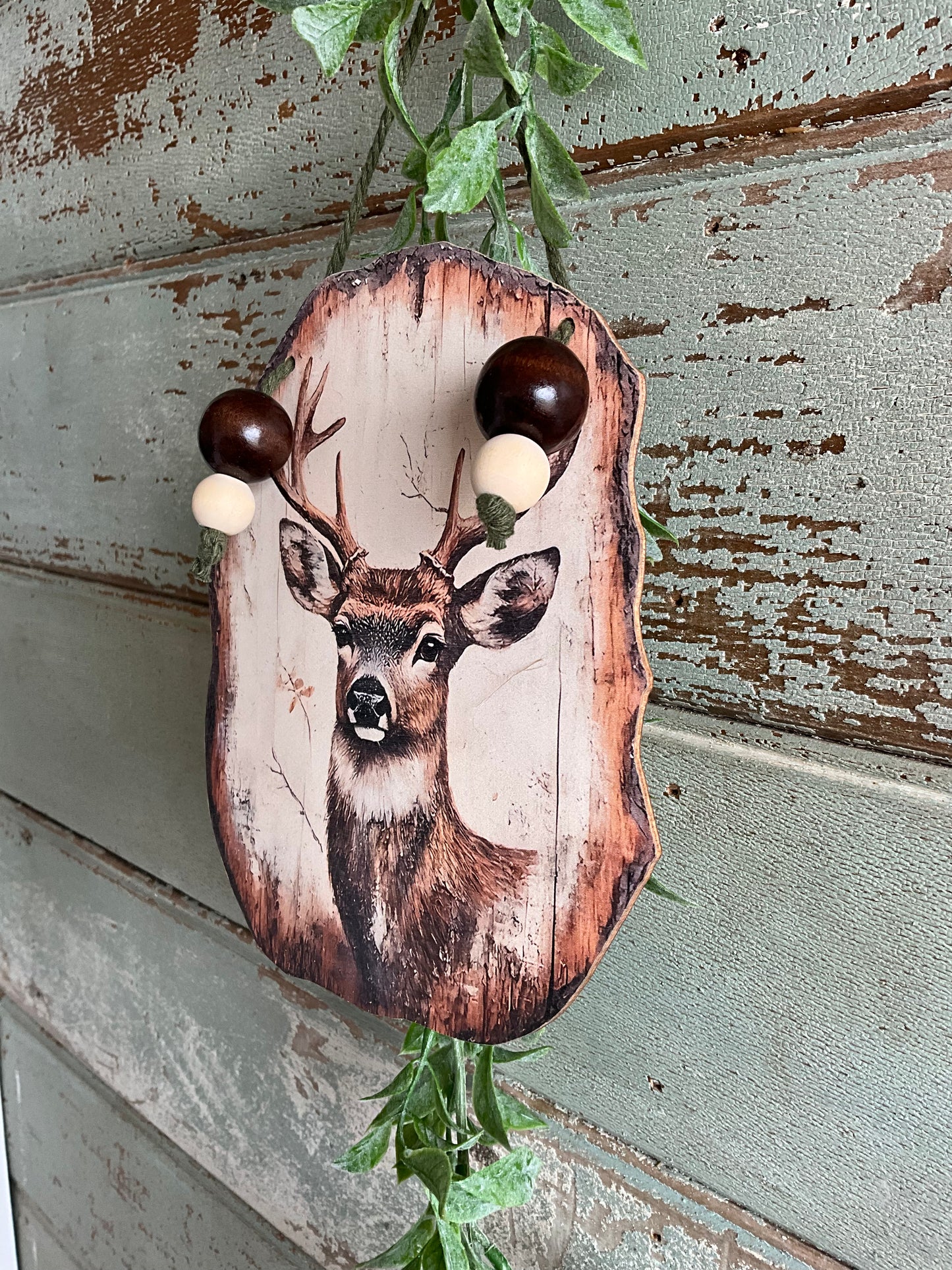 Wood Deer Sign