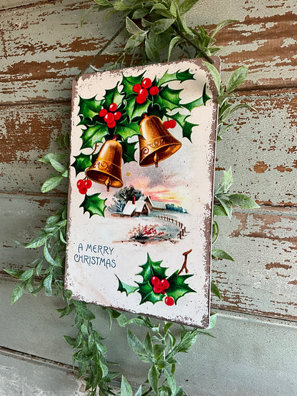 Merry Christmas Bell Sign