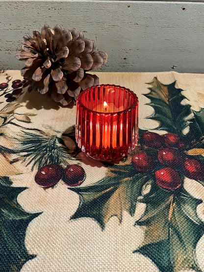 Red Glass Tealight