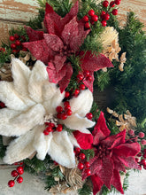 Load image into Gallery viewer, Red and White Wreath