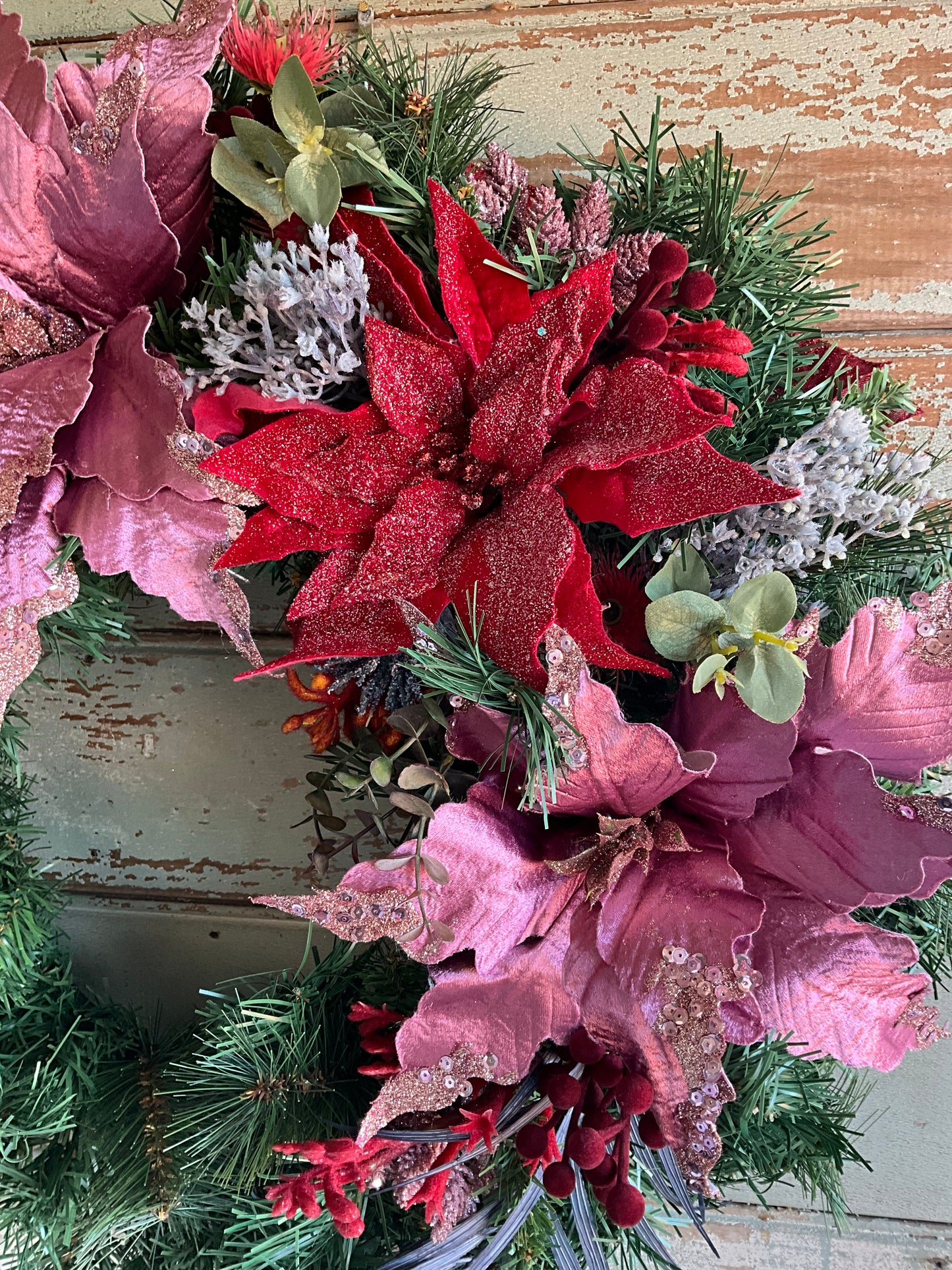 Red Pink Blue Wreath