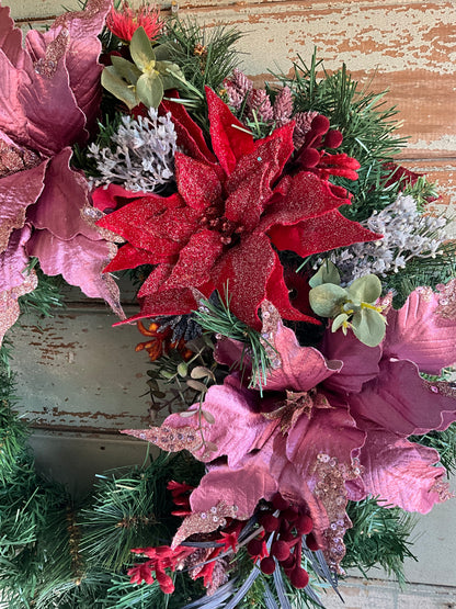 Red Pink Blue Wreath