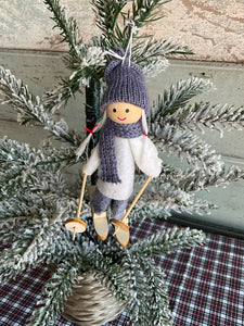 Felt Skiing Girl