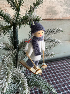 Felt Skiing Girl