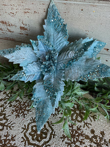 Soft Teal Poinsettia