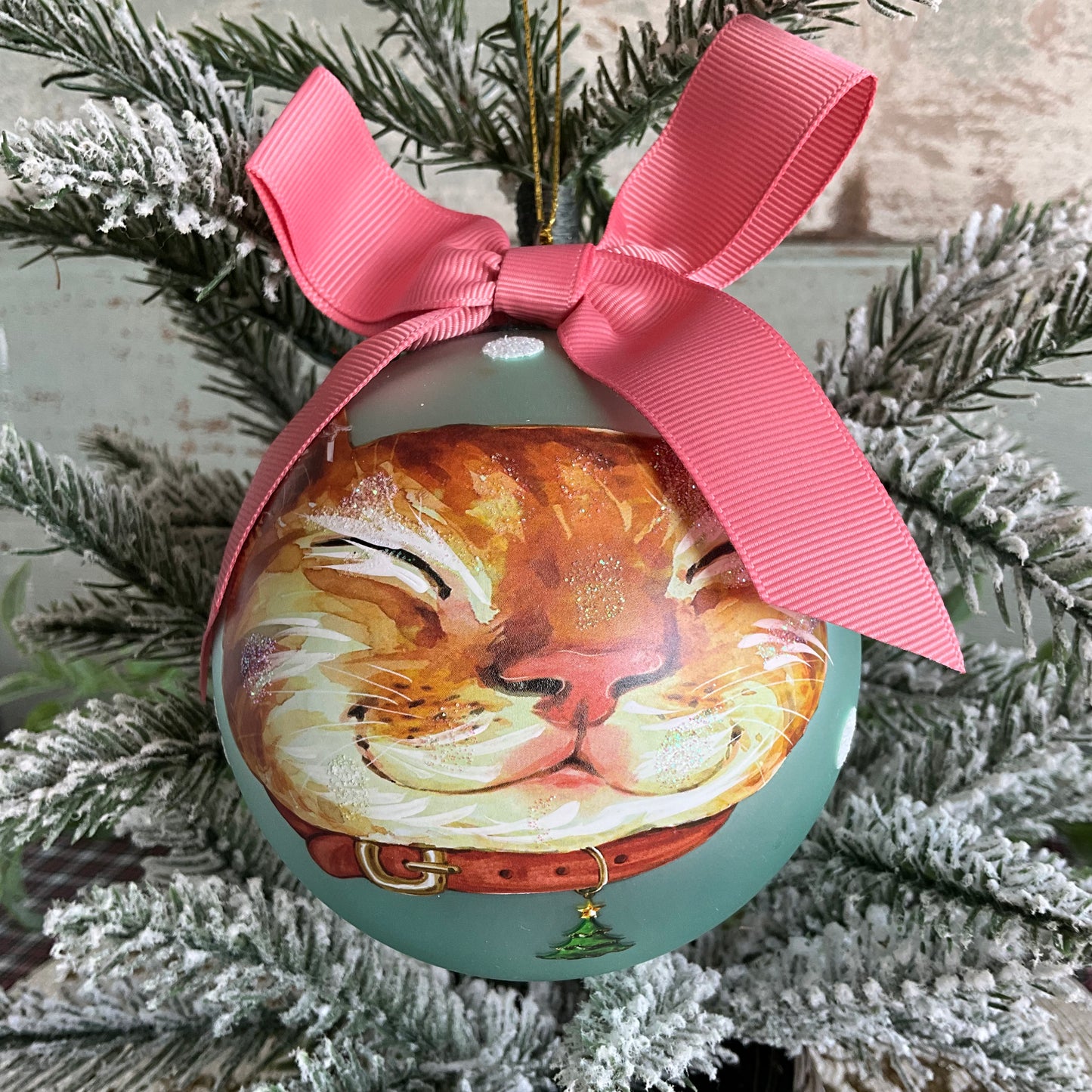 Light Blue Ball Ginger Cat