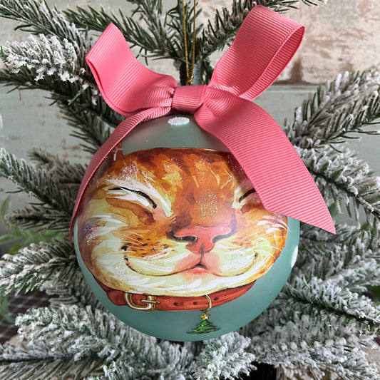 Light Blue Ball Ginger Cat