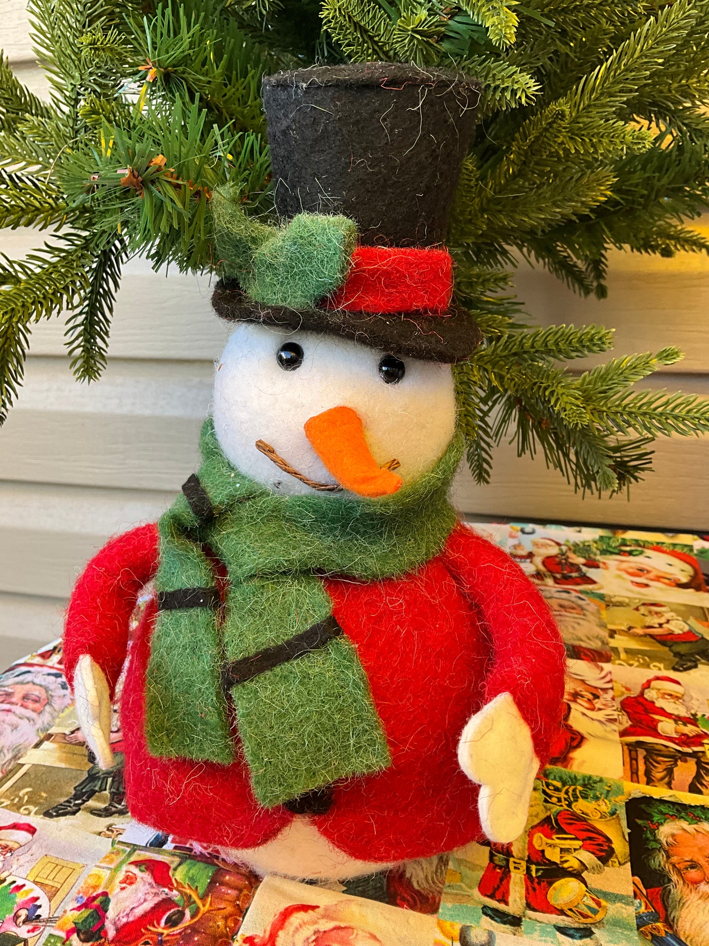 Felt Snowman Red Jacket