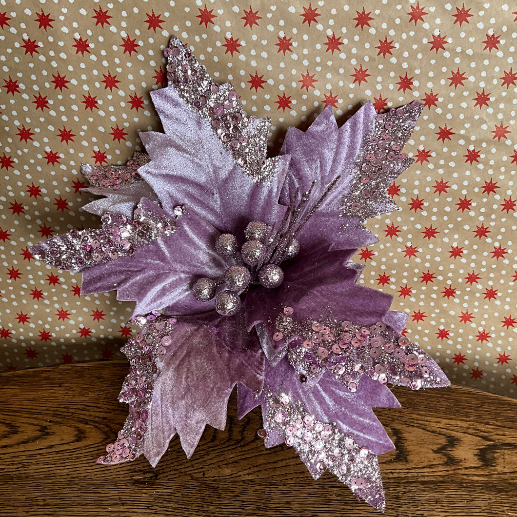 Mauve Velvet Poinsettia