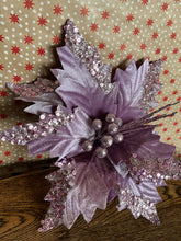 Load image into Gallery viewer, Mauve Velvet Poinsettia