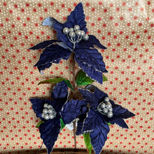 Load image into Gallery viewer, Navy Poinsettia Branch