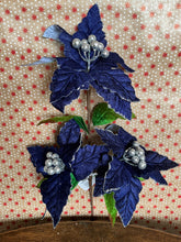 Load image into Gallery viewer, Navy Poinsettia Branch